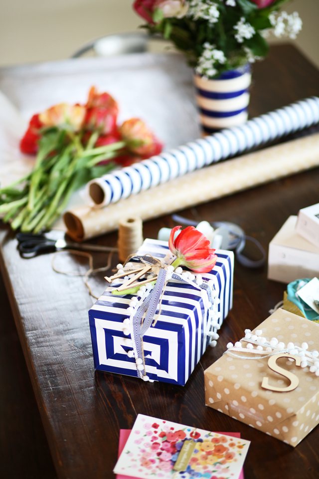 textured gift wrapping